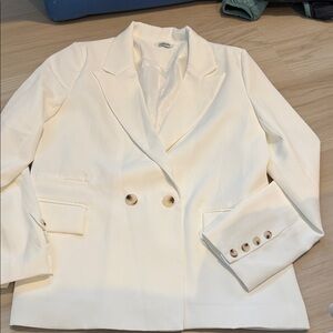Magnolia Cream Double-Breasted Blazer